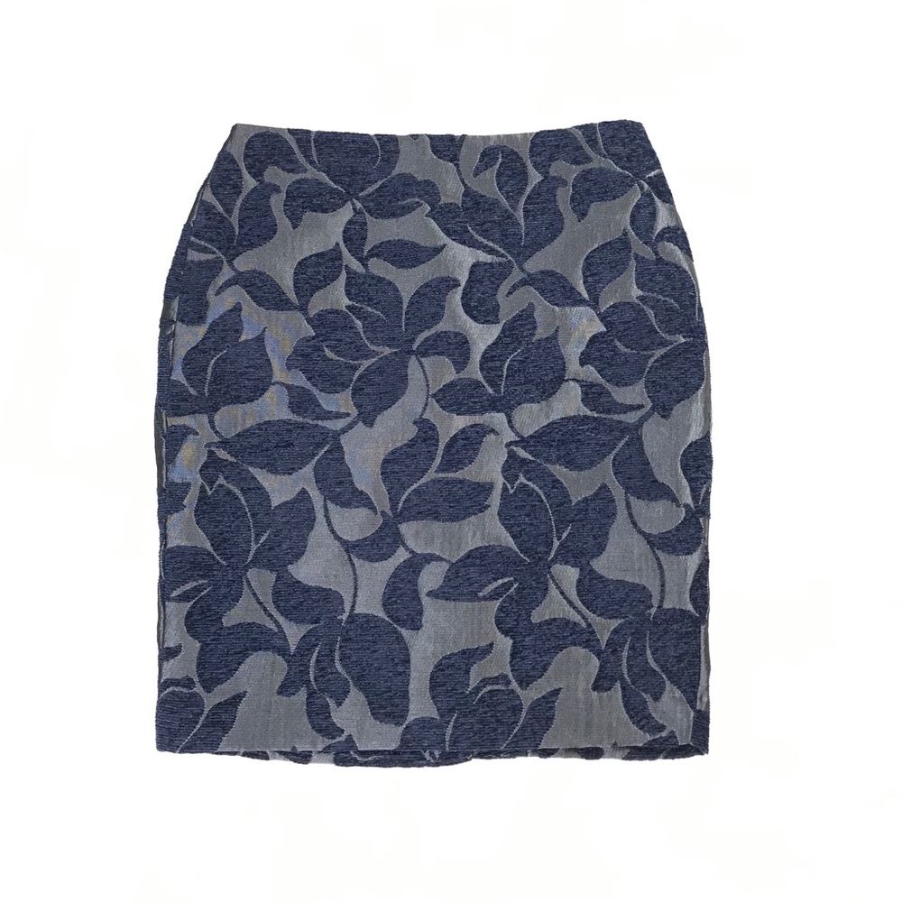 Ann Taylor LOFT 0 Petite Pencil Skirt Navy & Gray